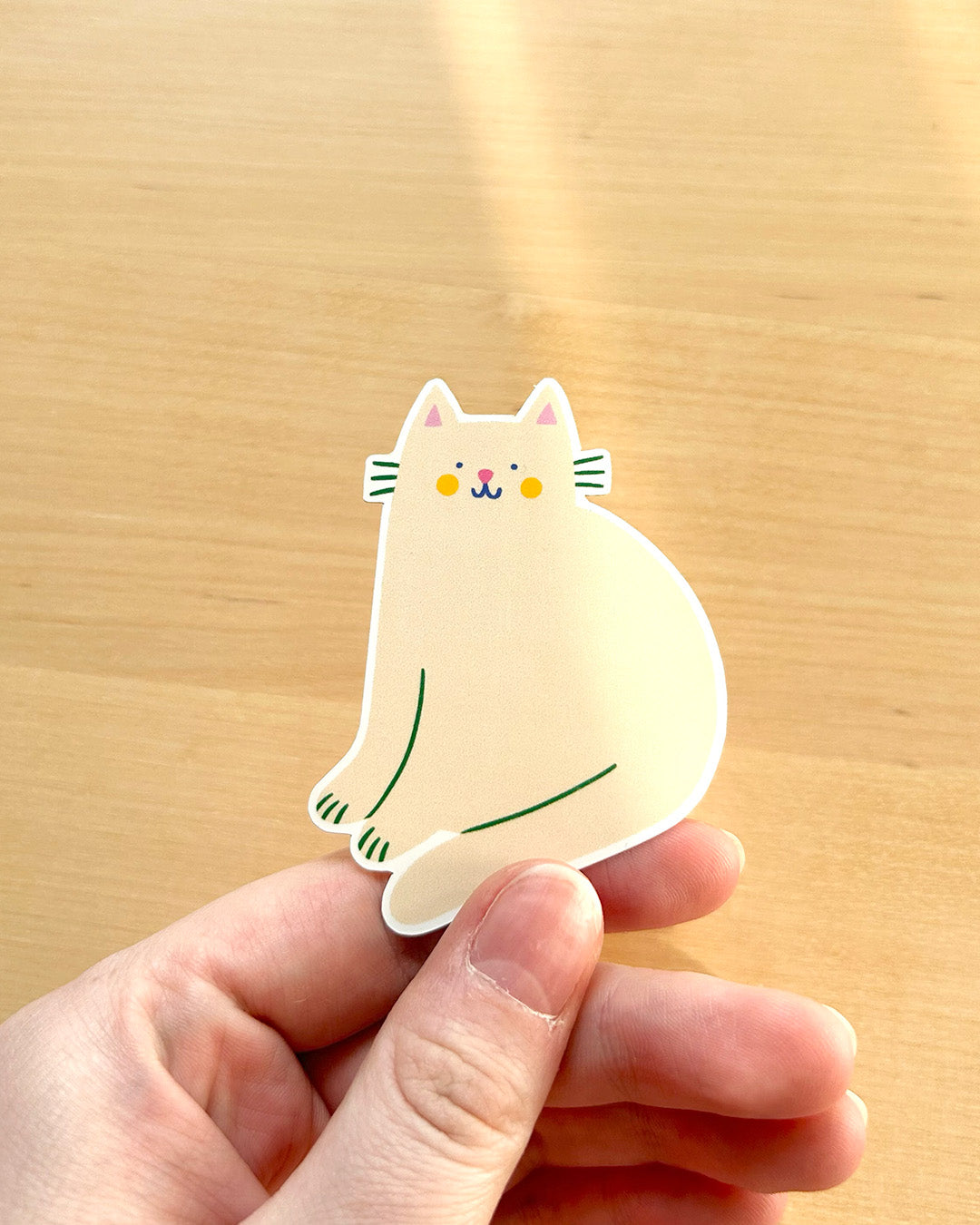 Chat blanc, sticker