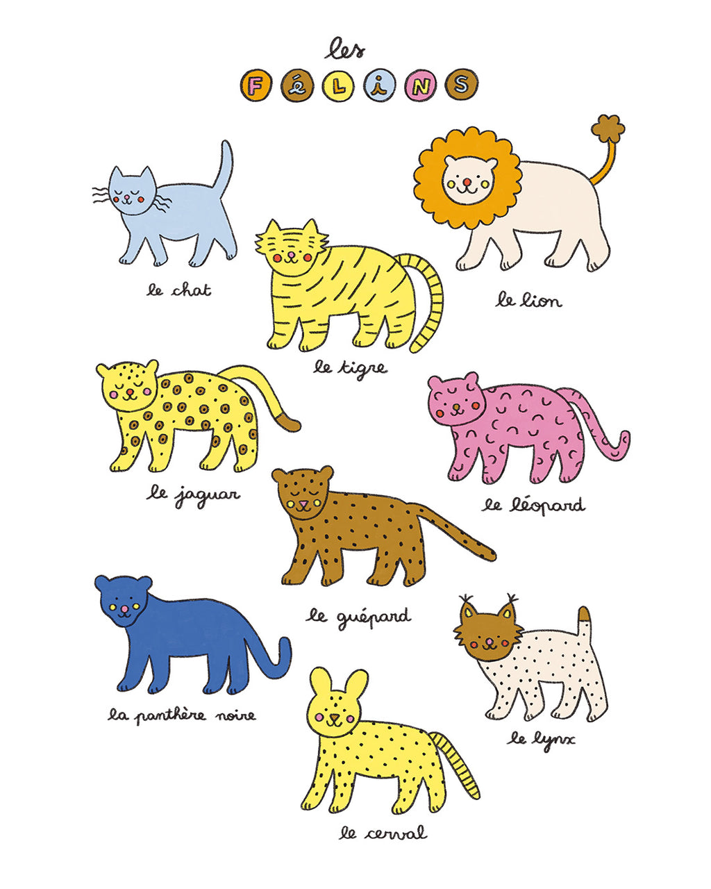 Imagier des félins, affiche