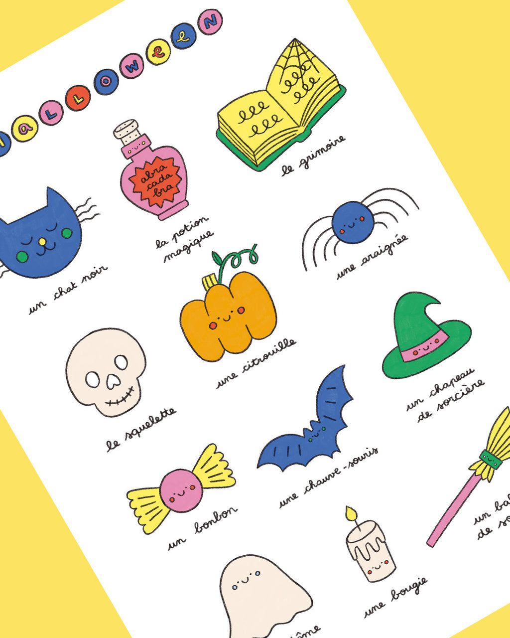 Imagier d'Halloween, affiche