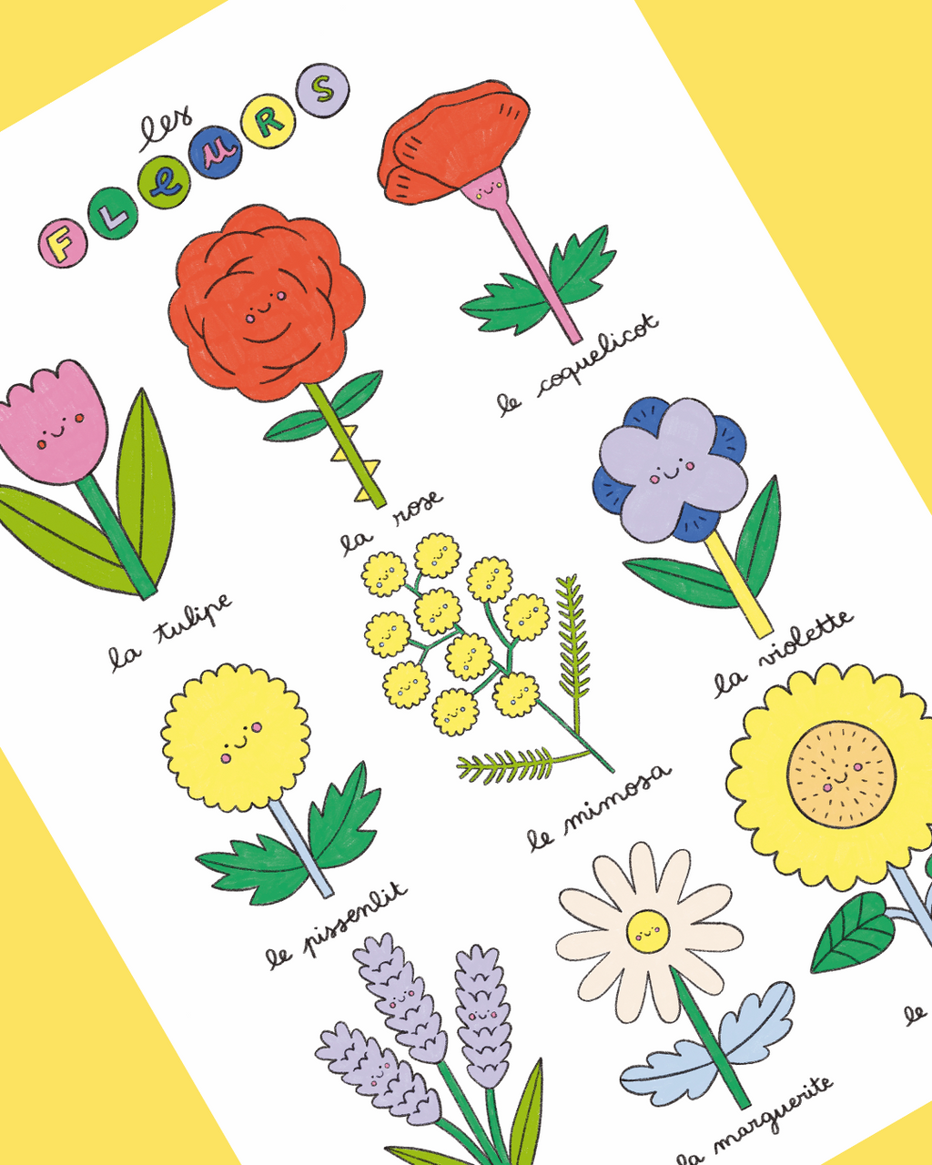 Imagier des fleurs, affiche