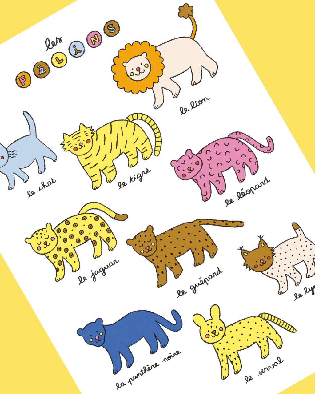 Imagier des félins, affiche