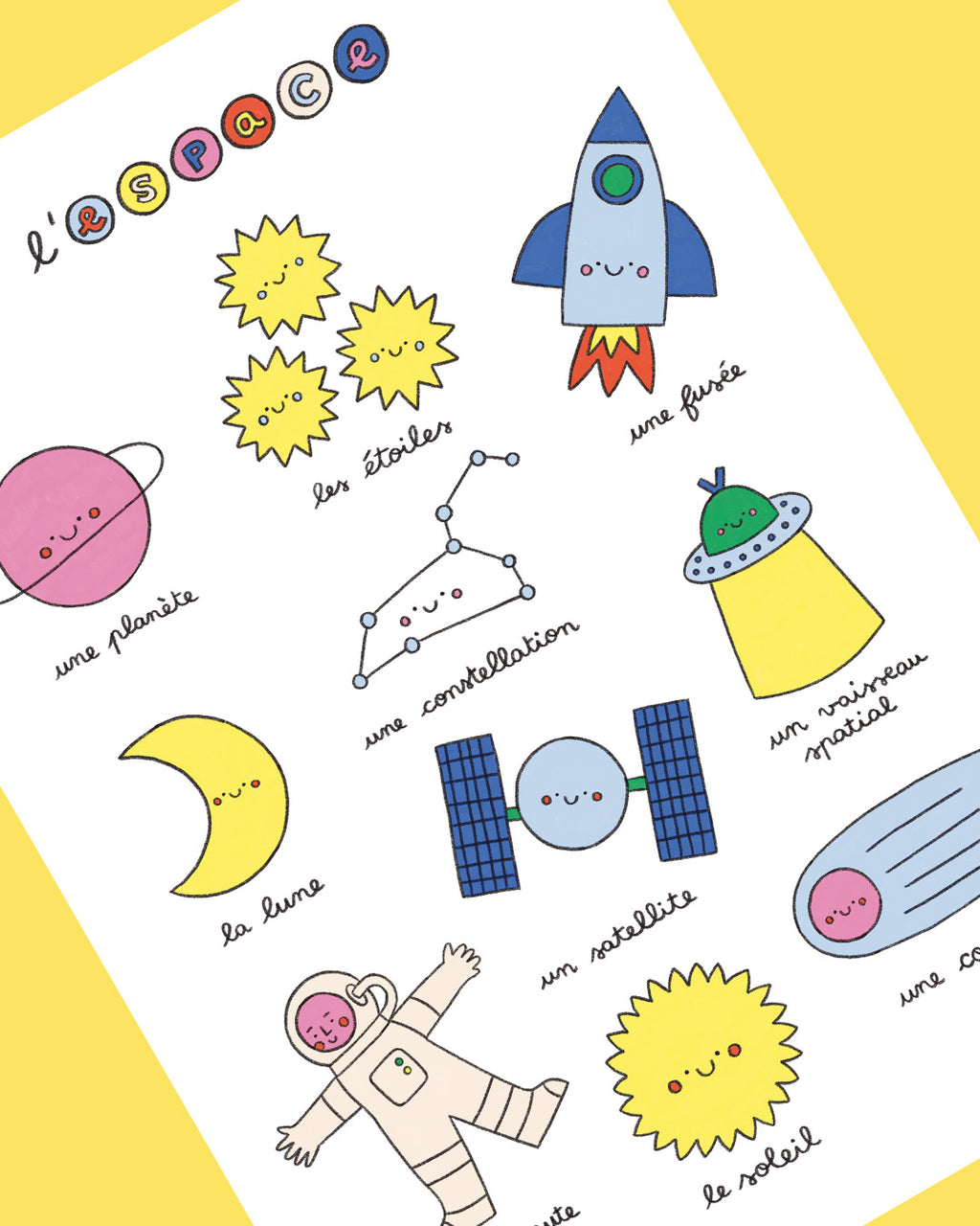 Imagier de l'espace, affiche