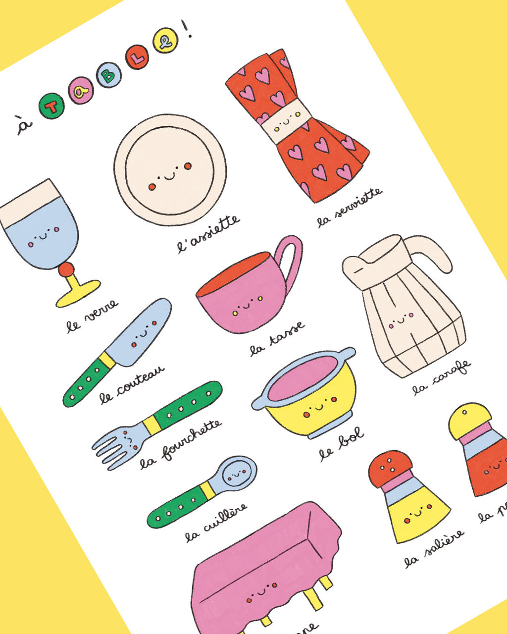 Imagier de la table, affiche