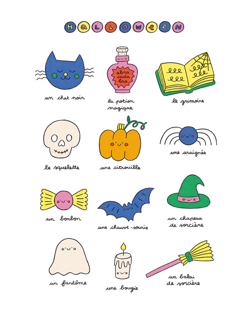 Imagier d'Halloween, affiche