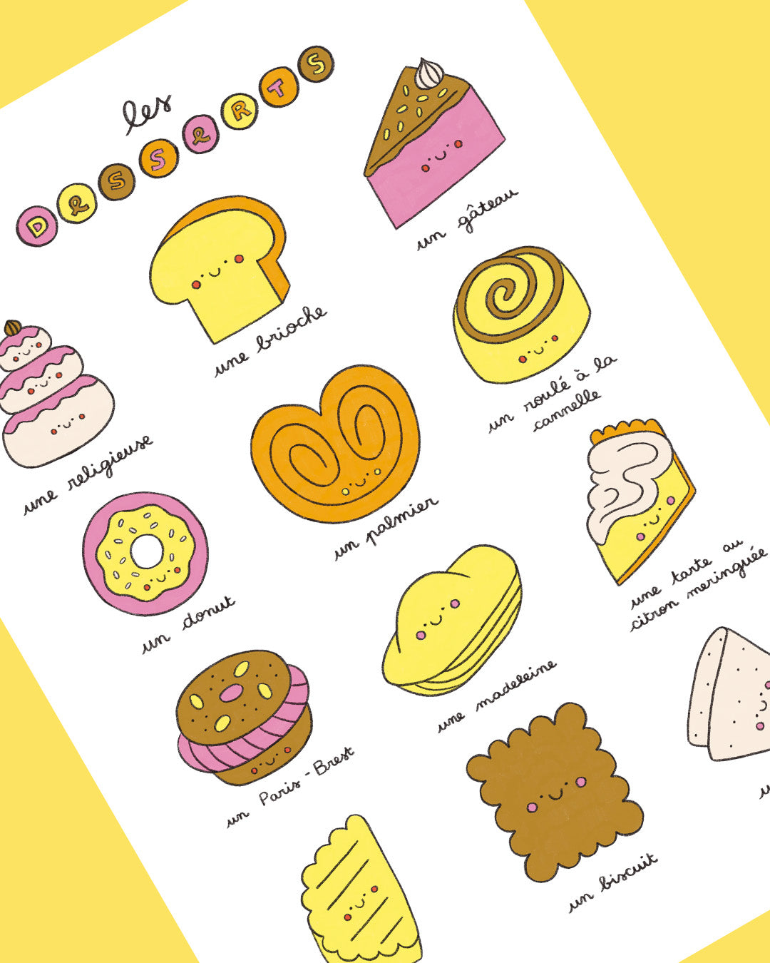 Imagier des desserts, affiche