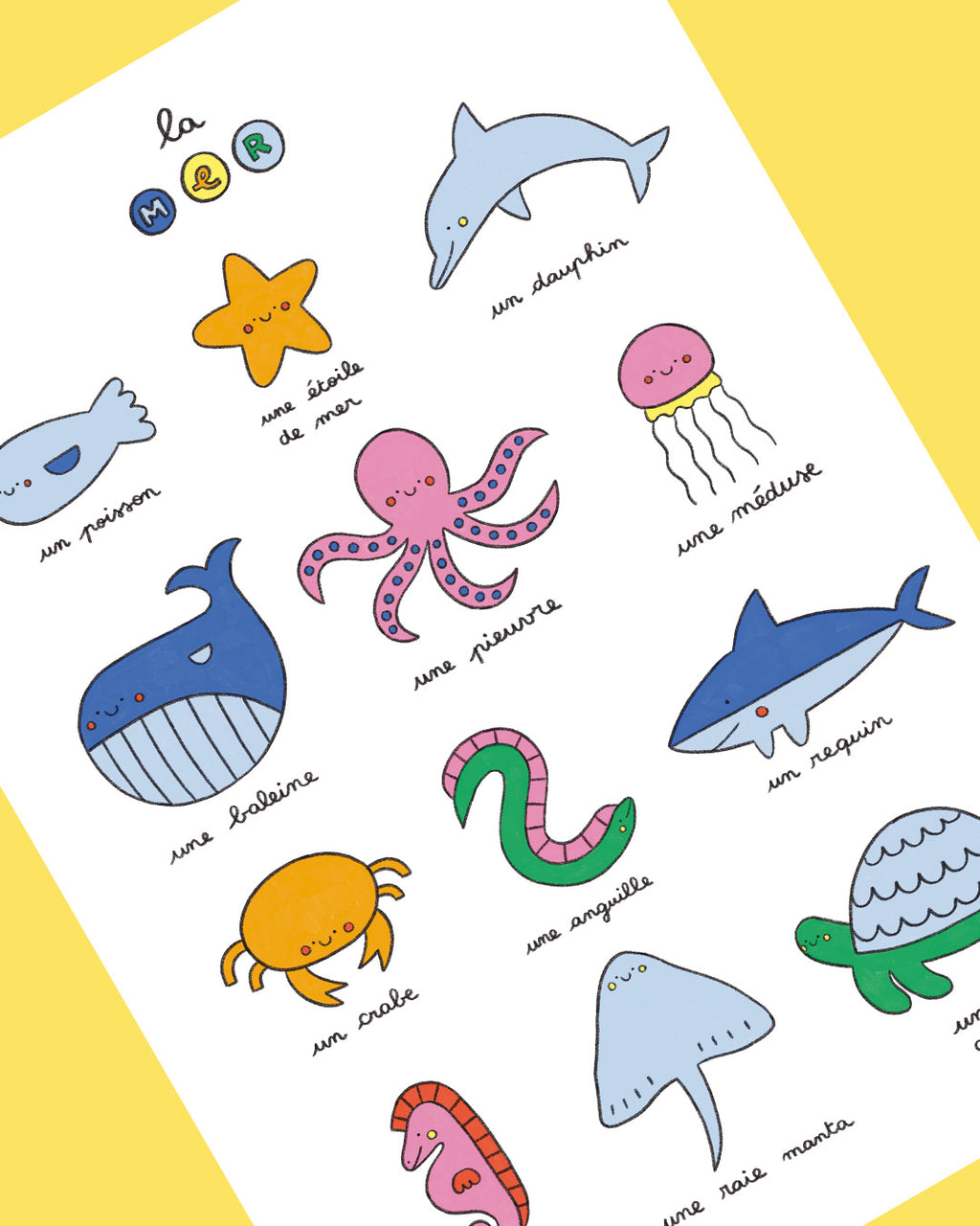 Imagier de la mer, affiche