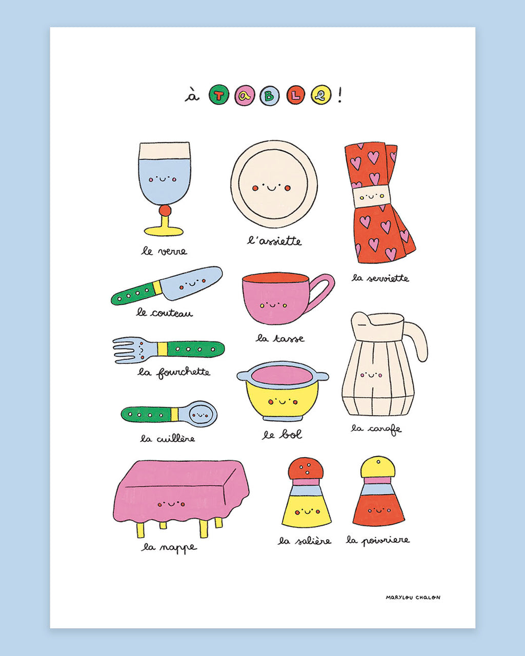 Imagier de la table, affiche
