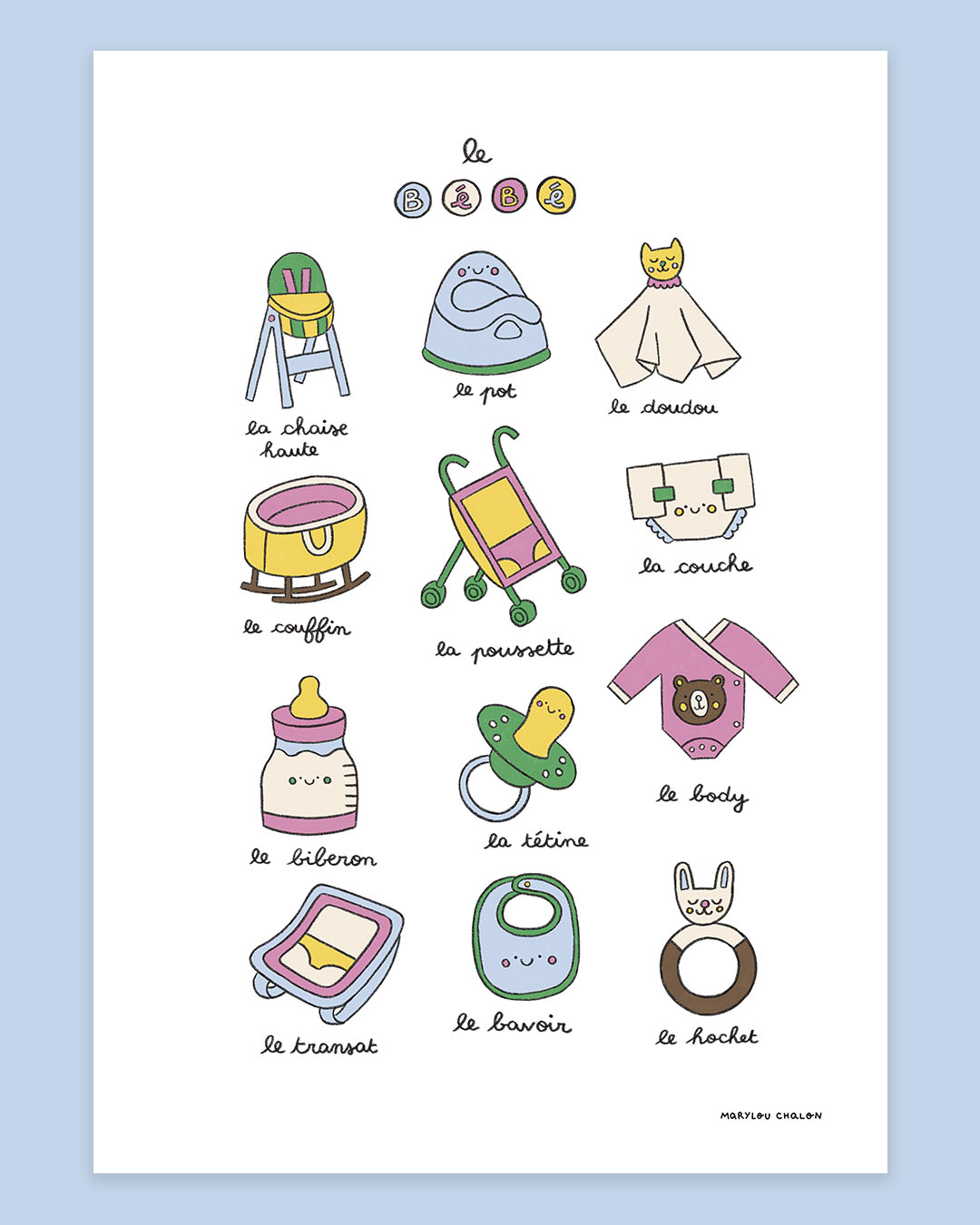 Imagier du bébé, affiche