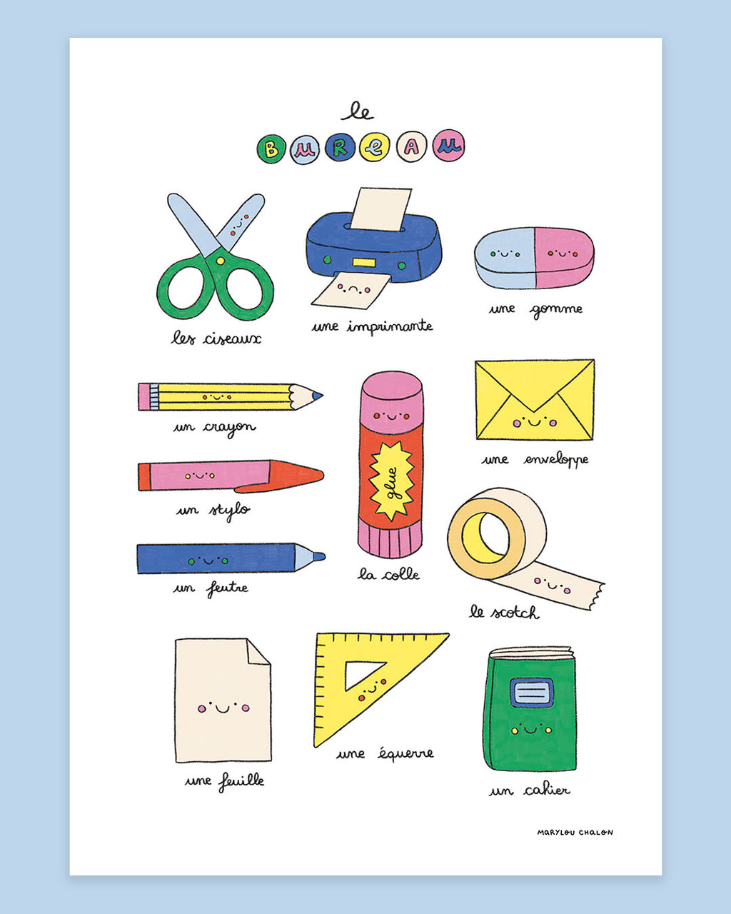 Imagier du bureau, affiche