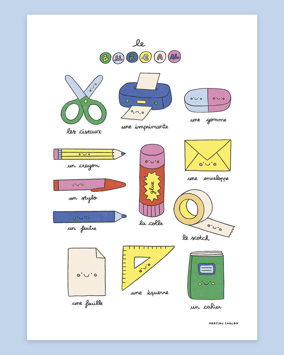 Imagier du bureau, affiche