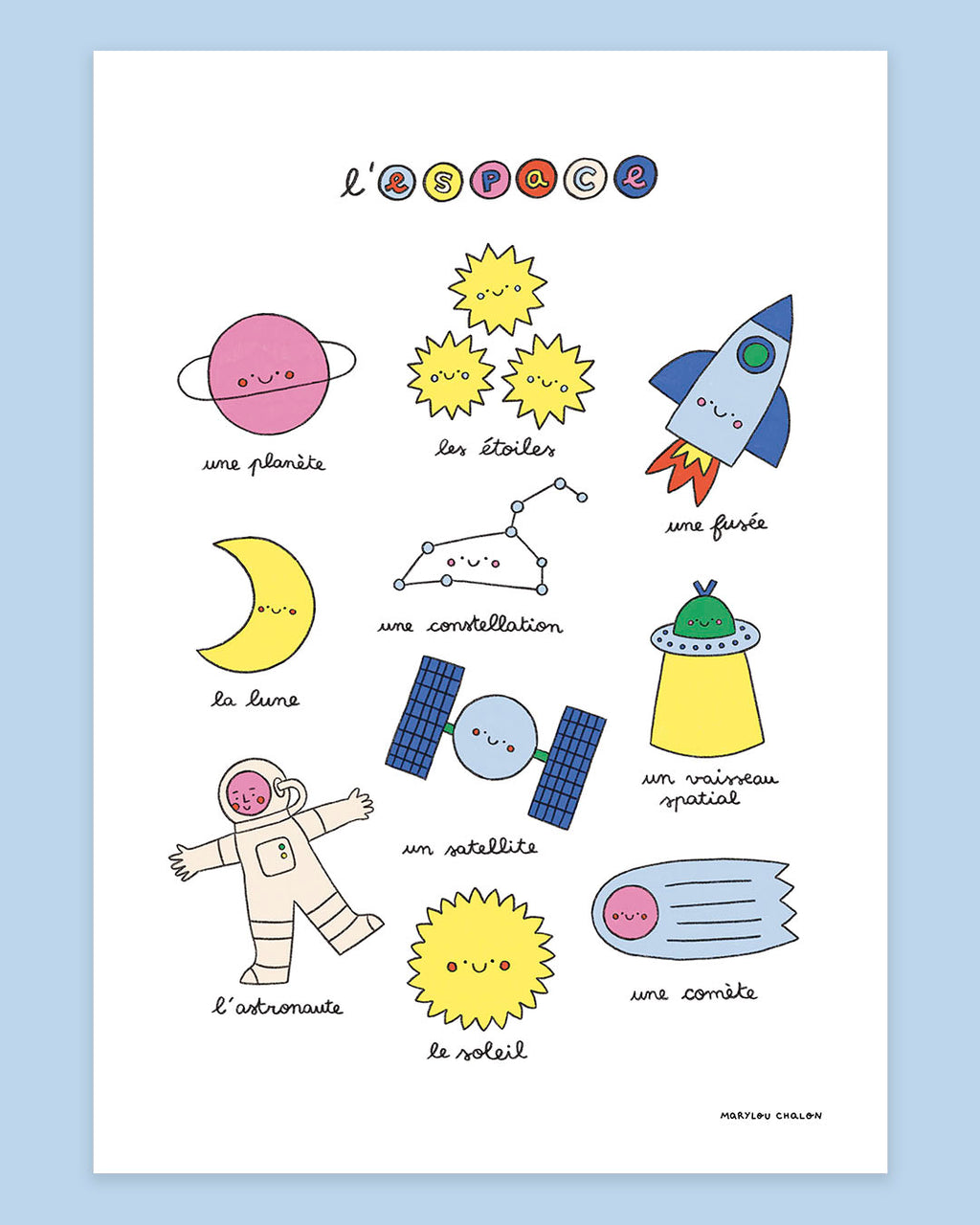 Imagier de l'espace, affiche