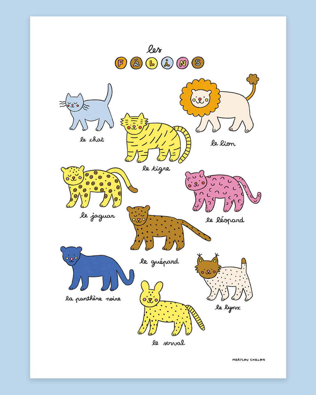 Imagier des félins, affiche