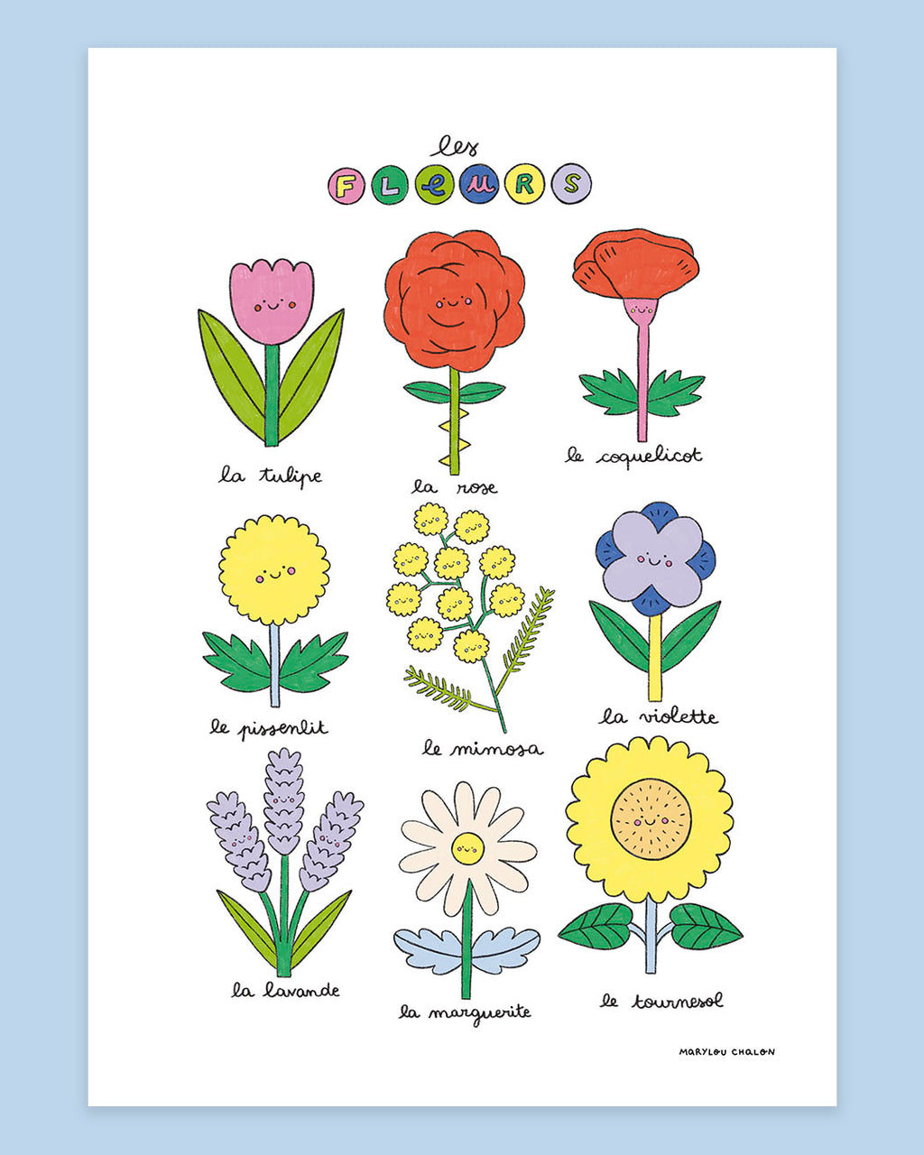 Imagier des fleurs, affiche