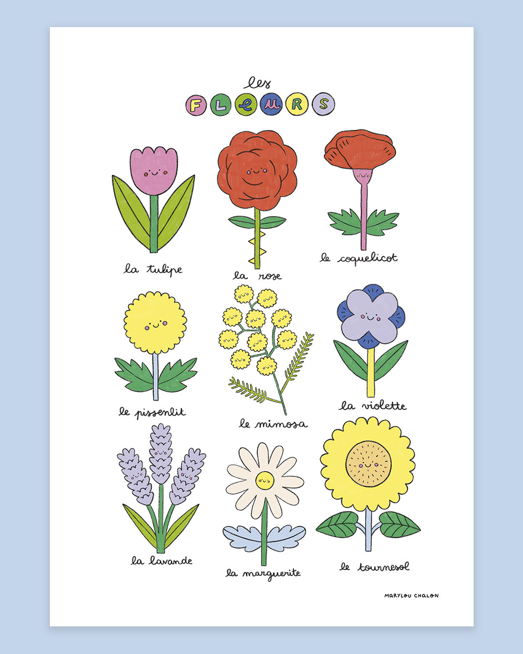 Imagier des fleurs, affiche