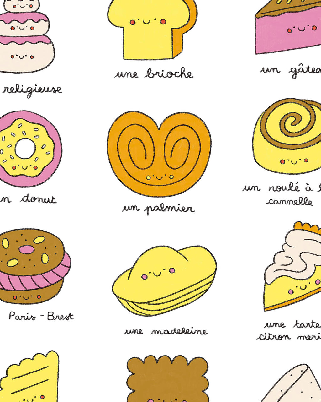 Imagier des desserts, affiche