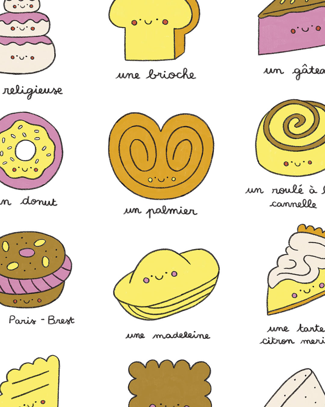 Imagier des desserts, affiche