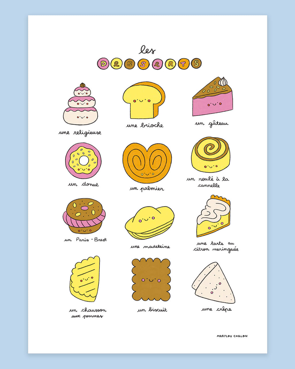 Imagier des desserts, affiche