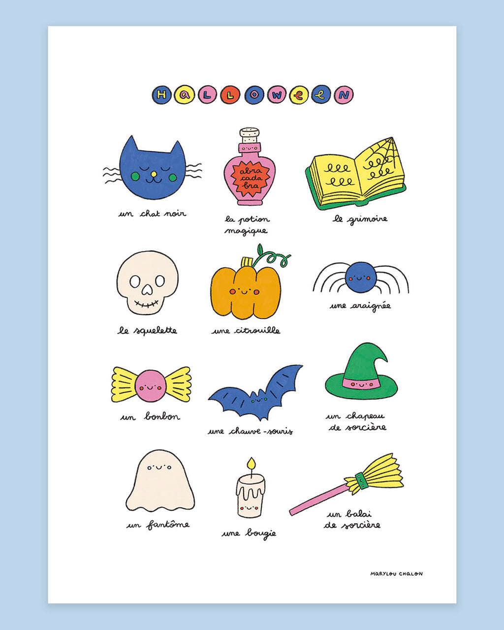 Imagier d'Halloween, affiche