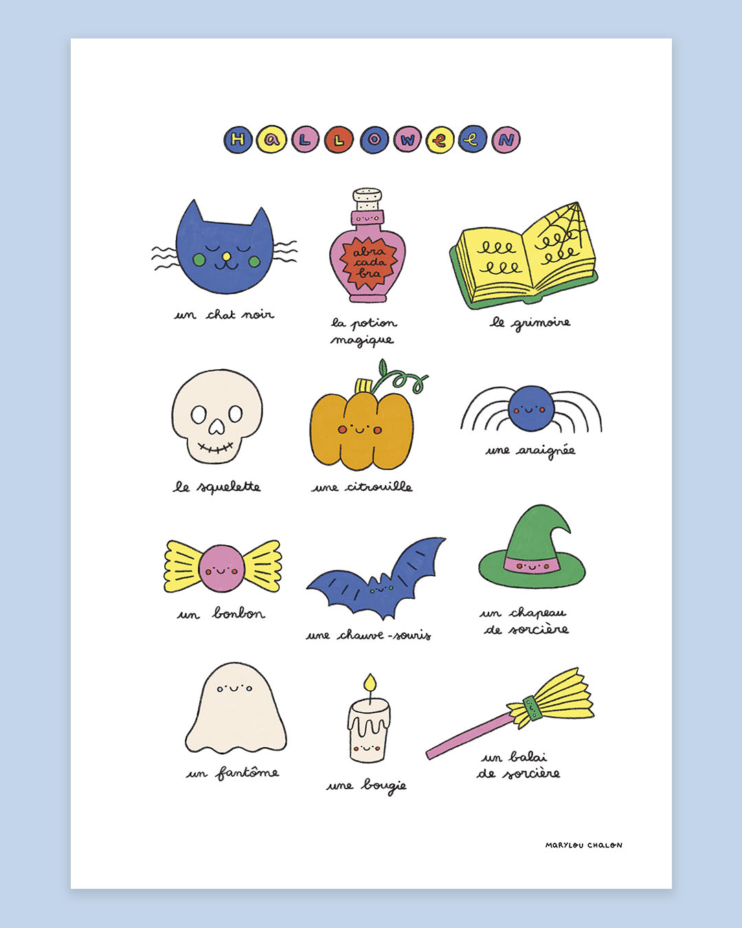 Imagier d'Halloween, affiche