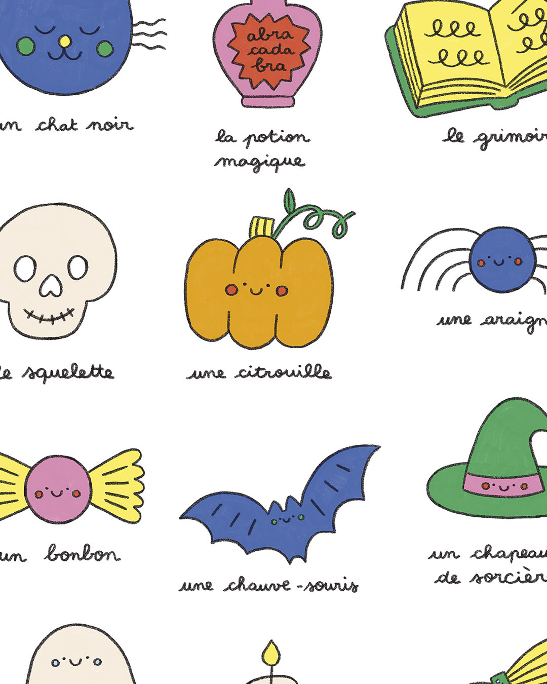 Imagier d'Halloween, affiche