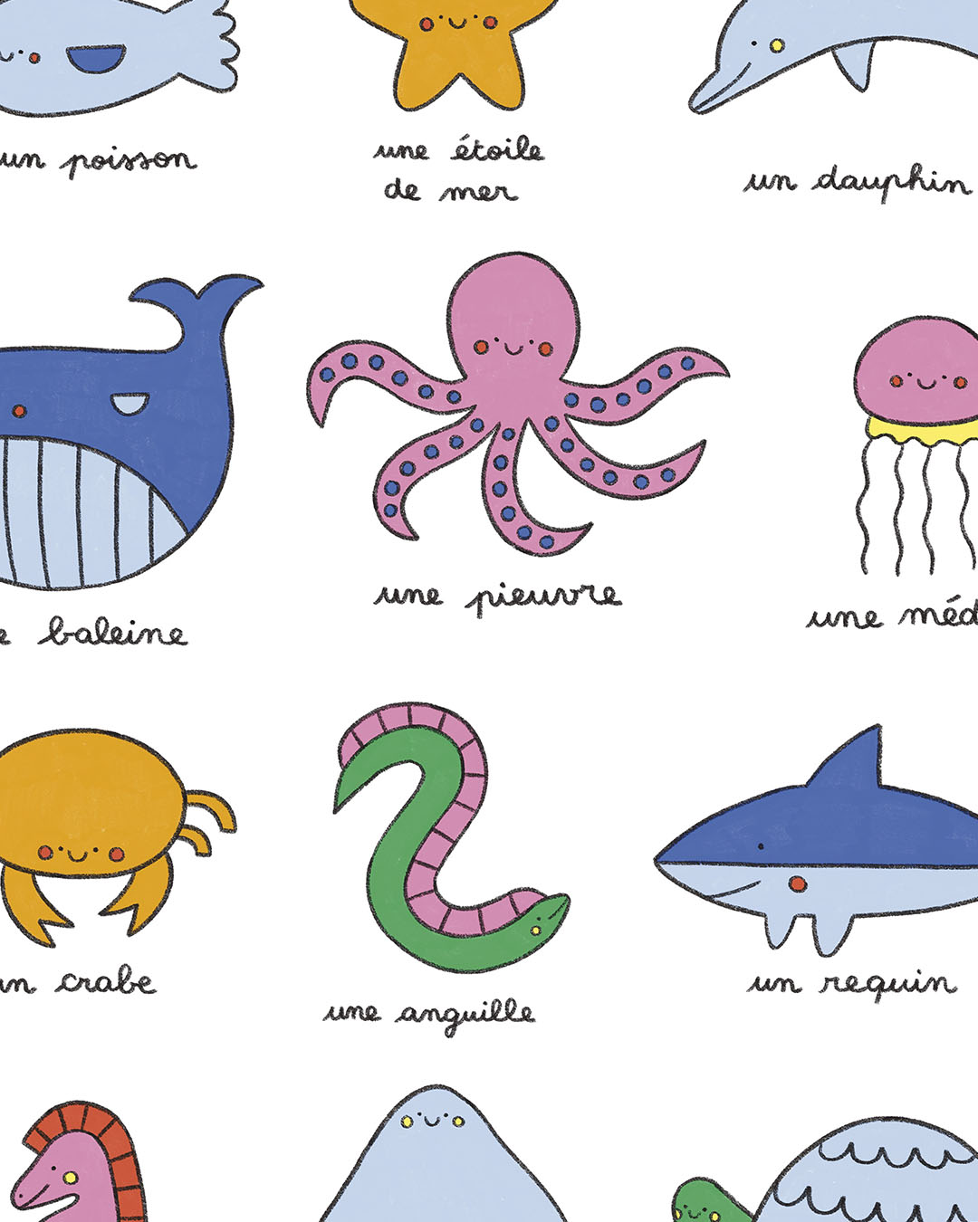 Imagier de la mer, affiche