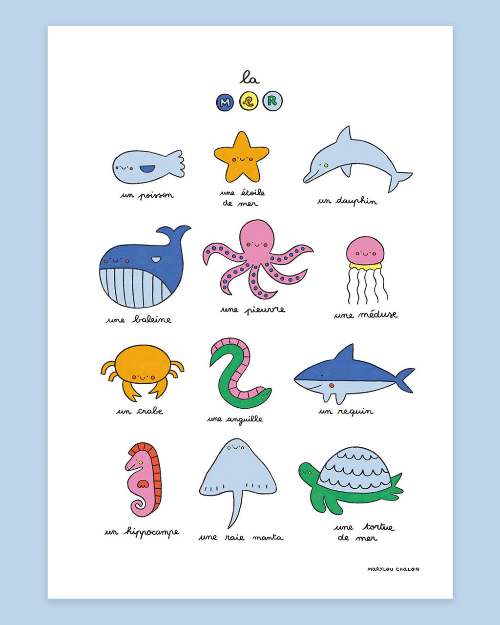 Imagier de la mer, affiche