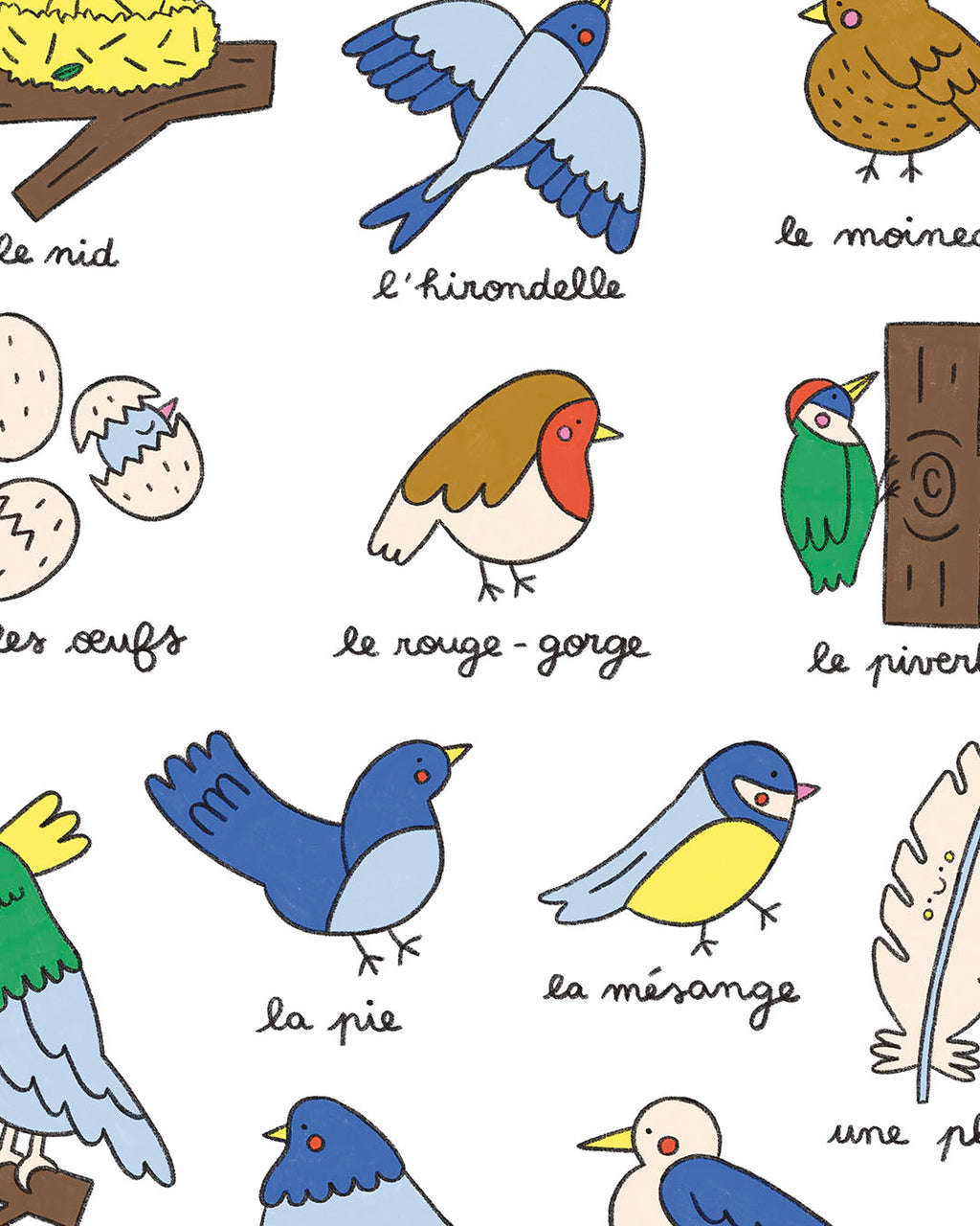 Imagier des oiseaux, affiche