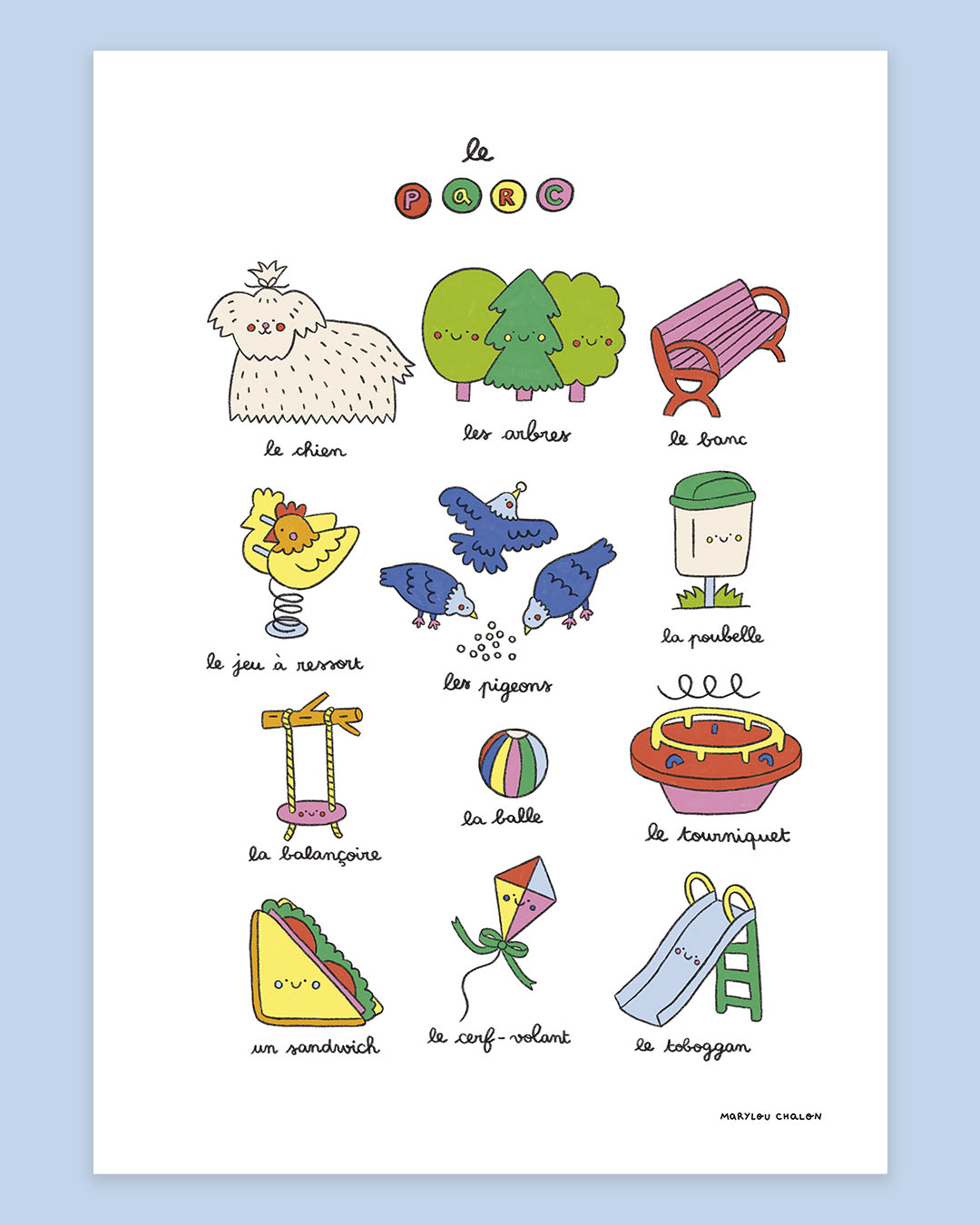 Imagier du parc, affiche