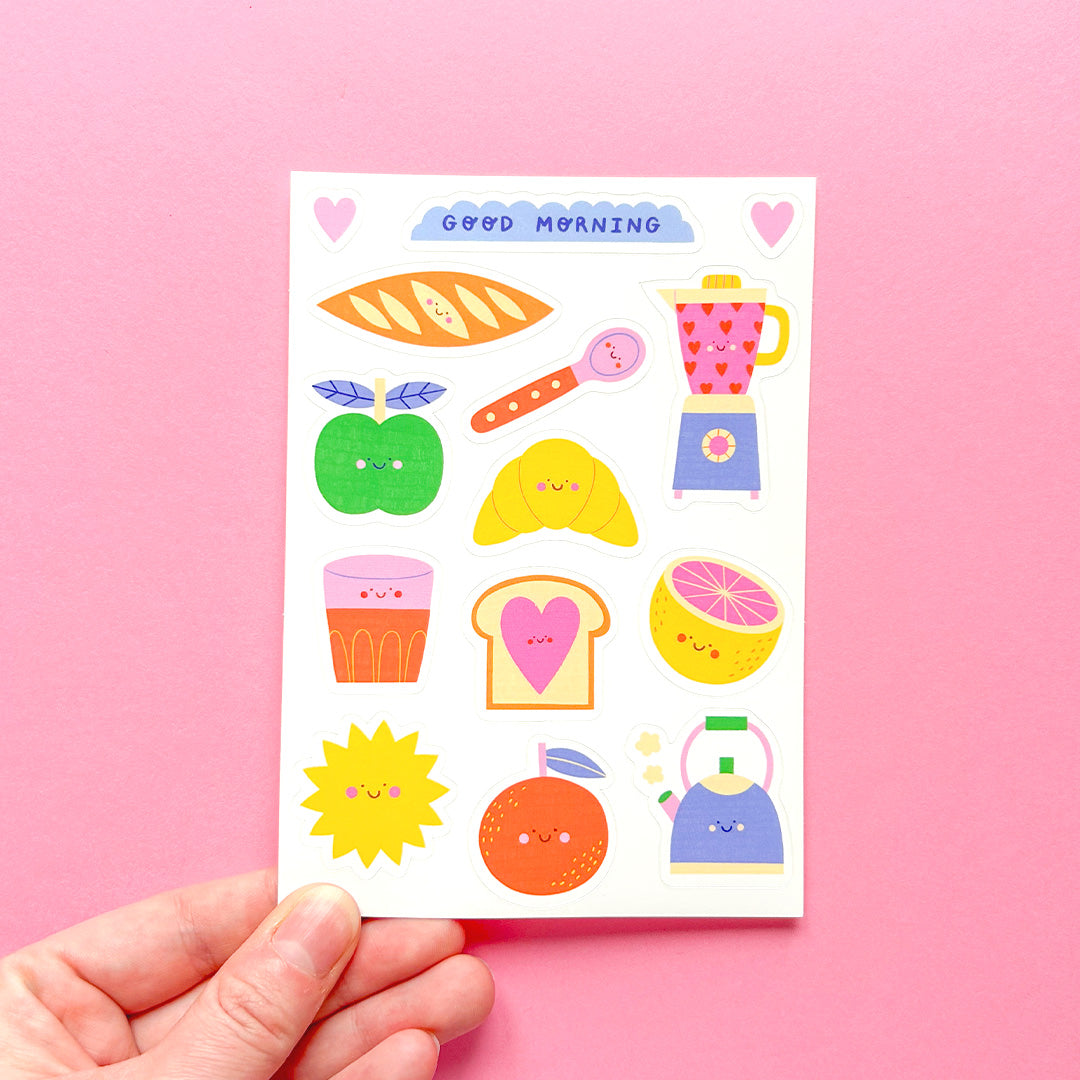 Good morning, feuille de stickers