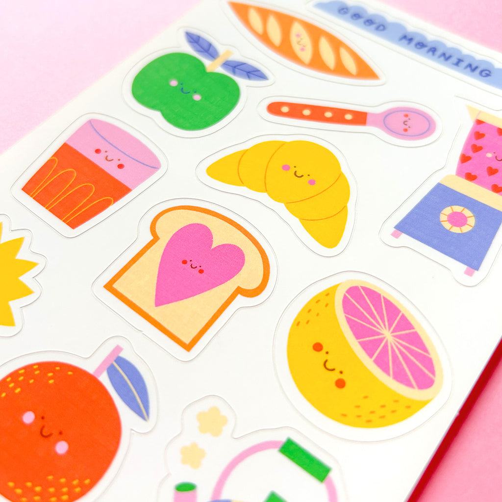 Good morning, feuille de stickers
