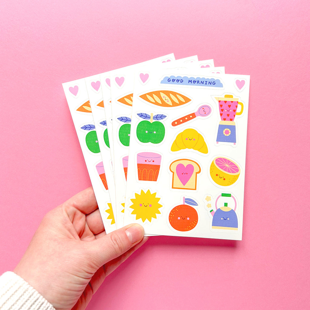 Good morning, feuille de stickers