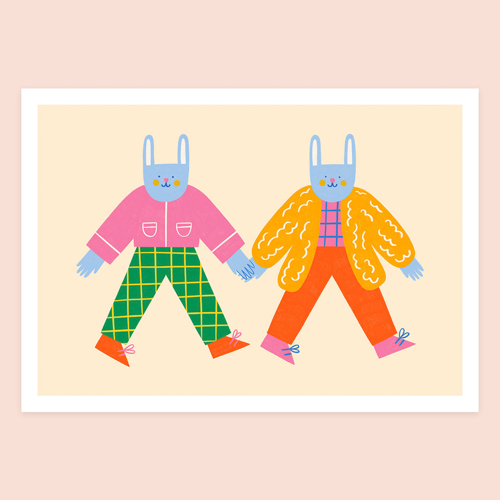 Bunnies walk, affiche