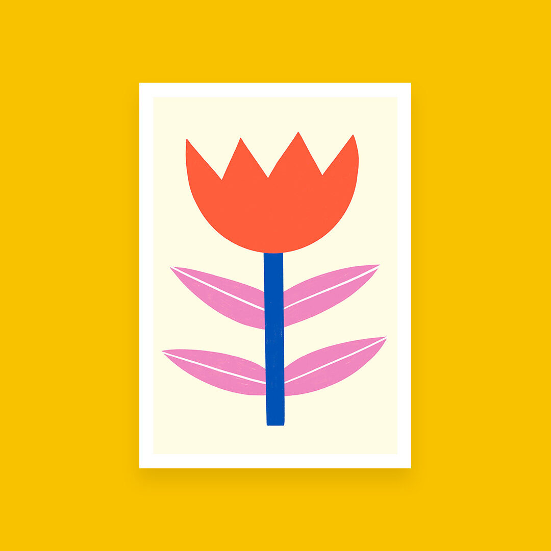 A flower, A5, digital print