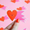Heart sticker