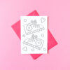 Coloring postcard • Happy shoes