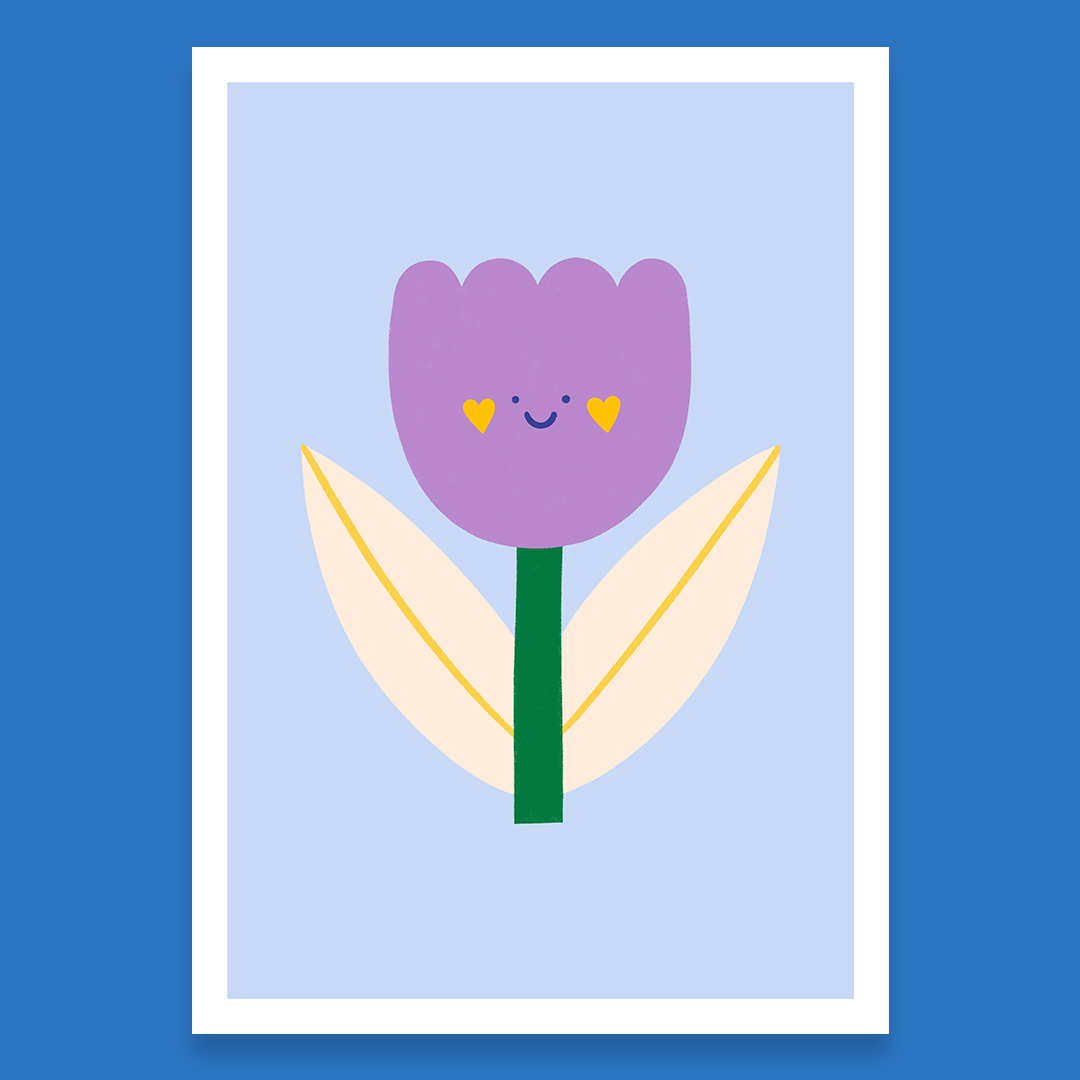 Happy tulip, art print