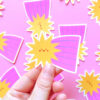 Shooting star sticker