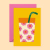 Sunny drink postcard