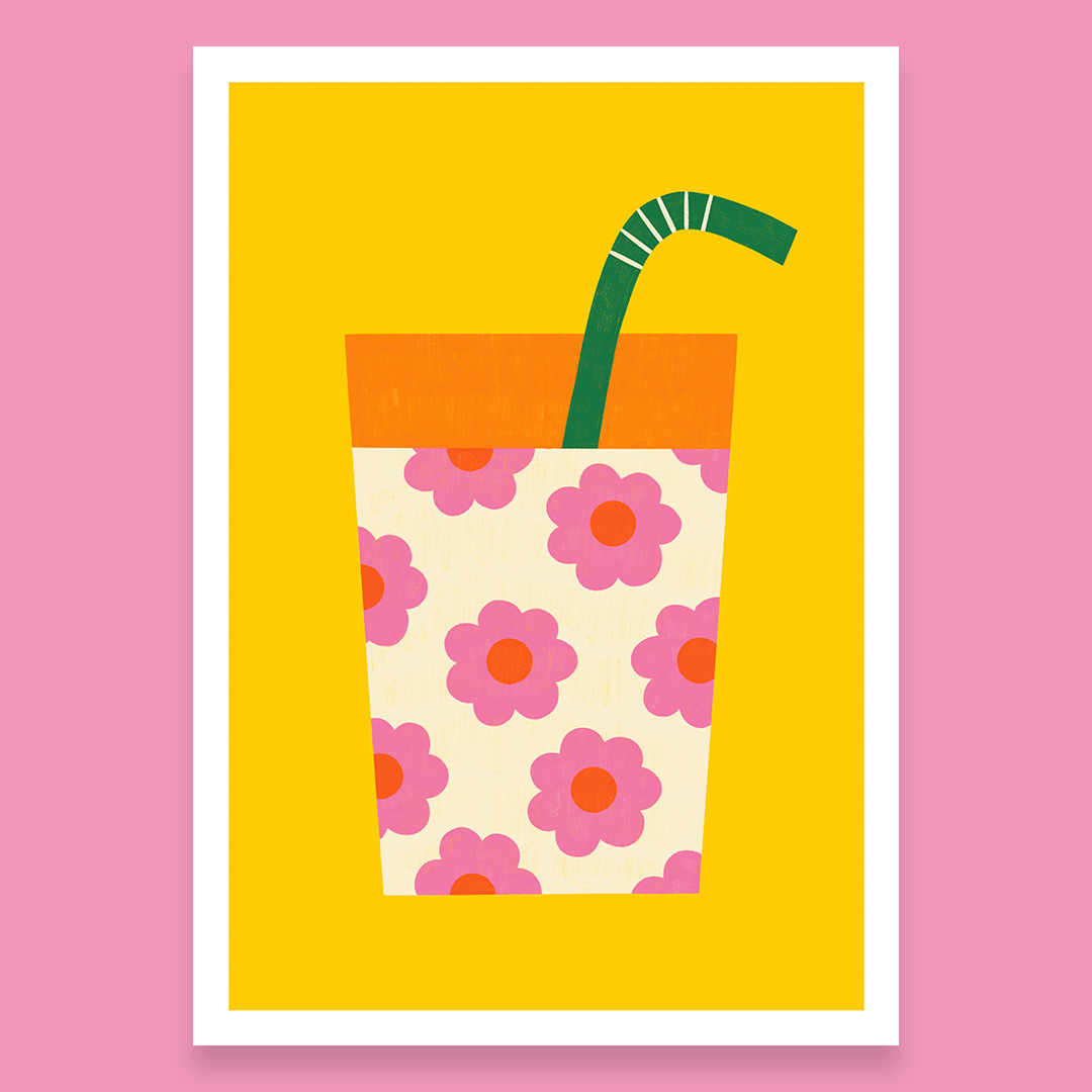 Sunny drink, art print