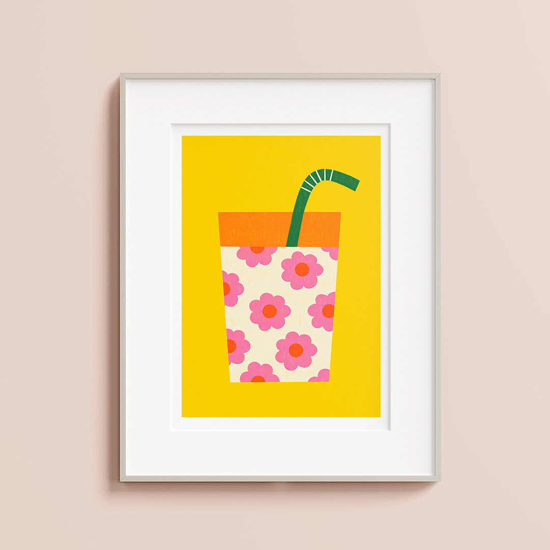 Sunny drink, art print