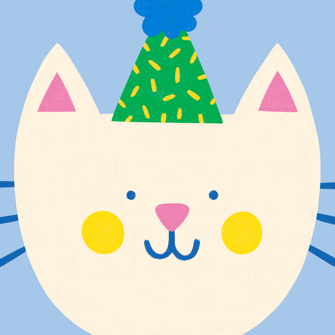 Kitten birthday, art print