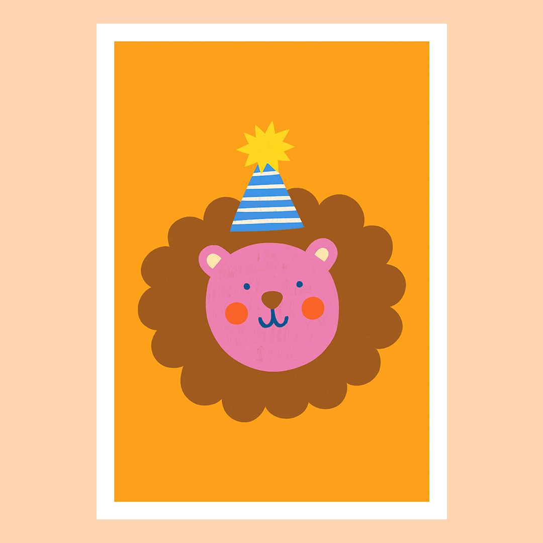 Lion birthday poster