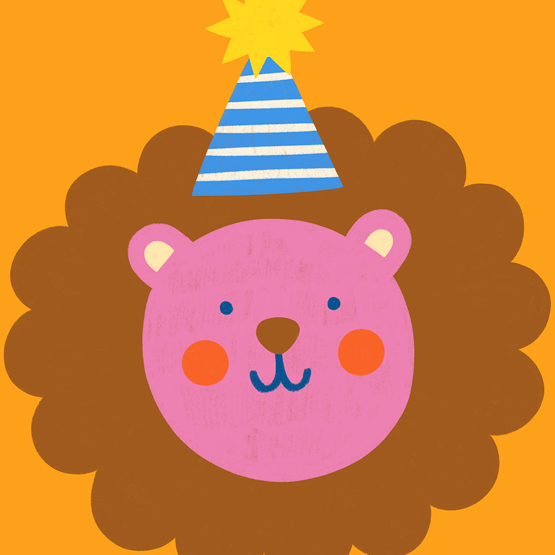Lion birthday, art print