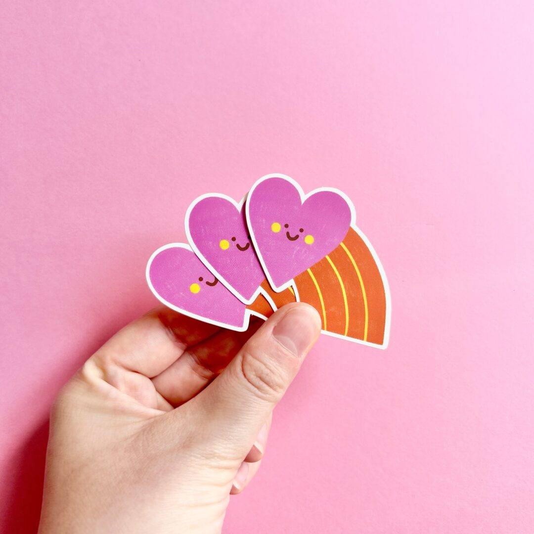 Lovely heart sticker