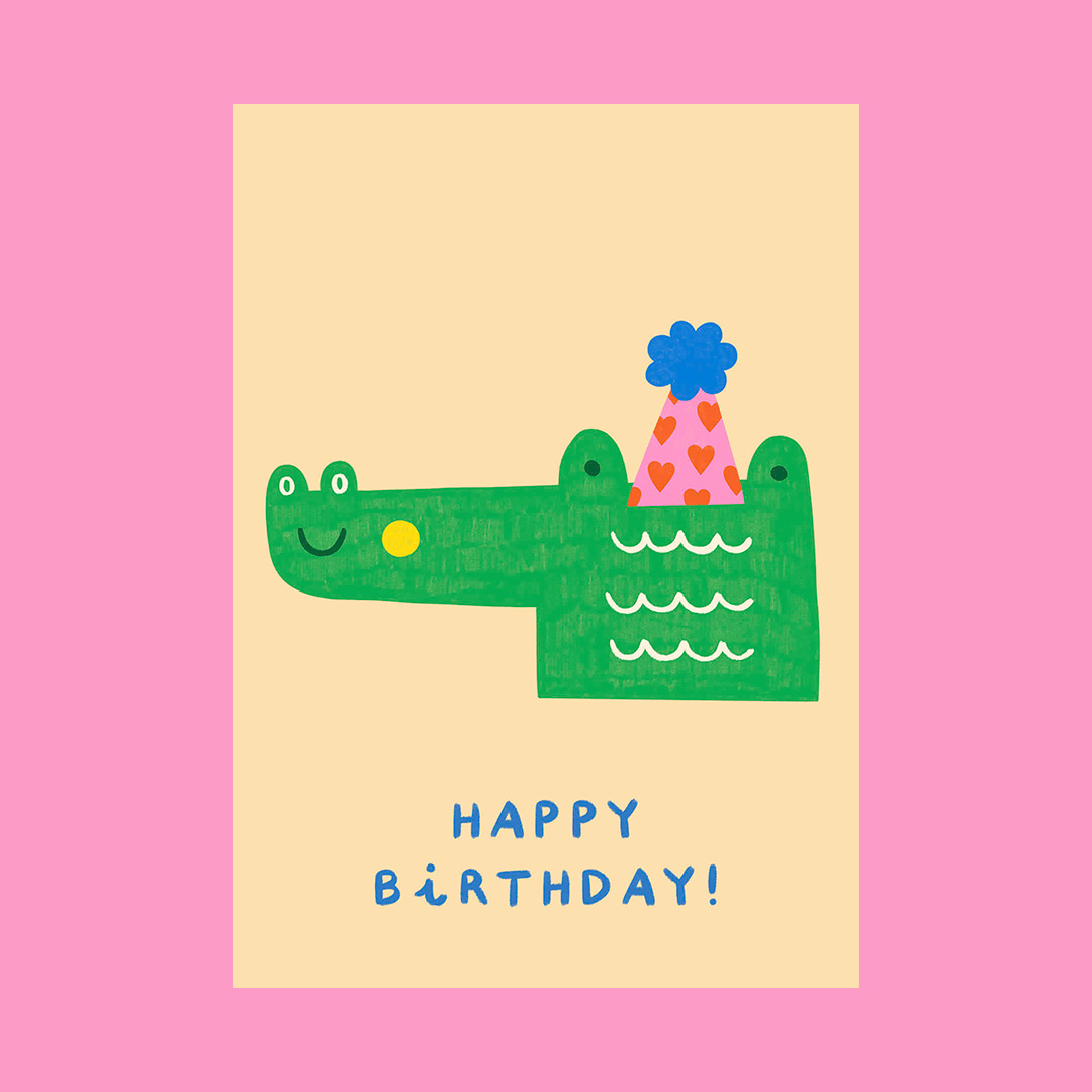 Postcard • Crocodile birthday