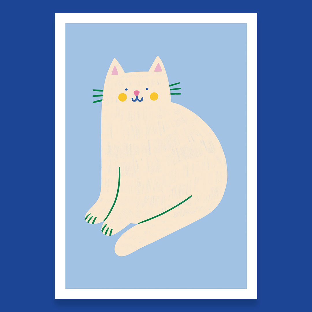 Art print, illustration, The cat
