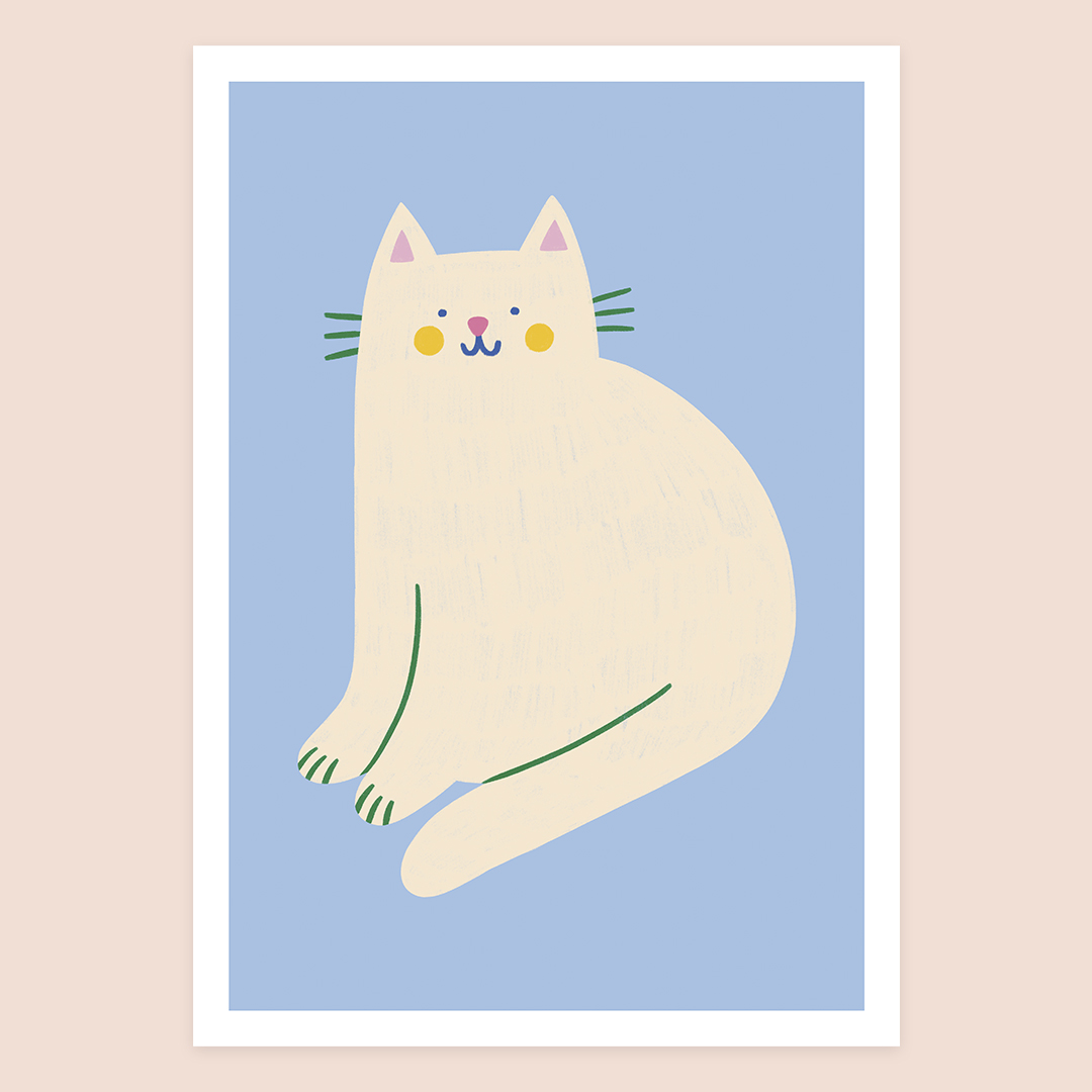 The cat, art print