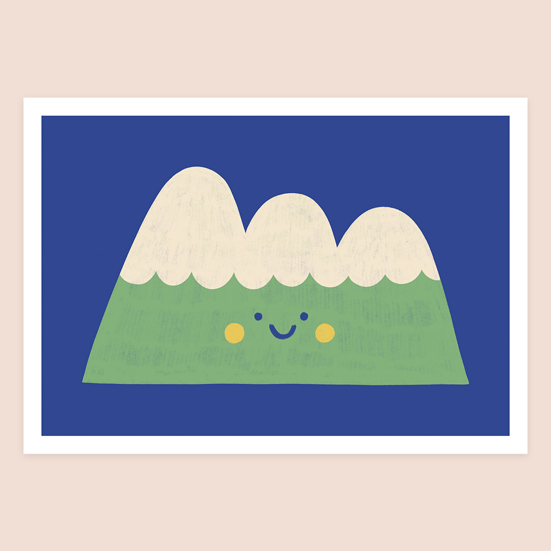 Happy mountain, art print