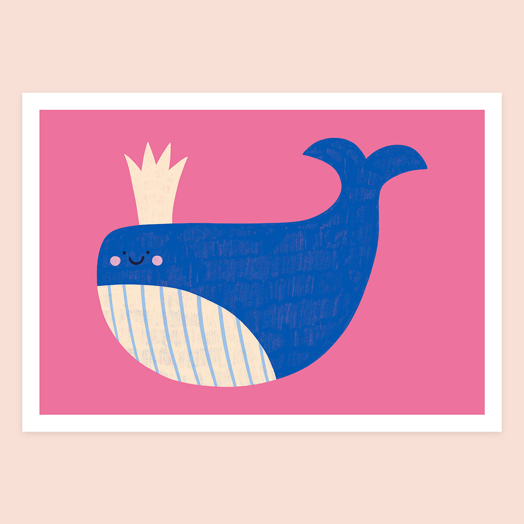 Whale, art print