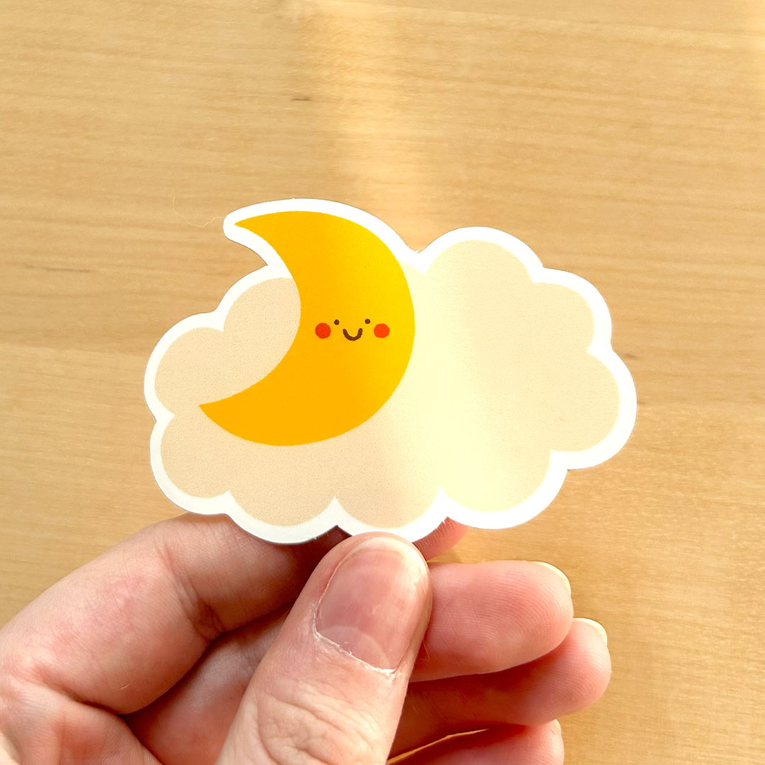 Moon sticker